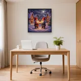 Lantern Gnomes in Snowy Christmas Village – Office