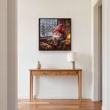 Scandinavian Gnome with Cocoa by Frosted Window – Hallway