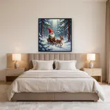 Gnome Sleigh Ride in Snowy Pines – Bedroom