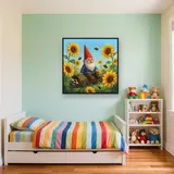Sunflower Garden Gnome with Busy Bees – Kids room