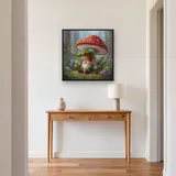 Rainy Day Gnome Beneath Red Toadstool – Hallway