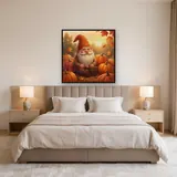 Golden Autumn Gnome Among Pumpkins – Bedroom