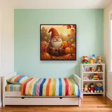Golden Autumn Gnome Among Pumpkins – Kids room