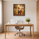 Autumn Orchard Gnome with Apples – Office