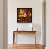 Candlelit Storybook Gnome in a Tree-Root Home – Hallway