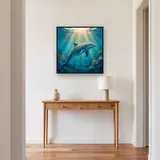 Sunlit Dolphin Beneath the Waves – Hallway