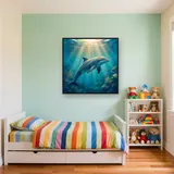 Sunlit Dolphin Beneath the Waves – Kids room