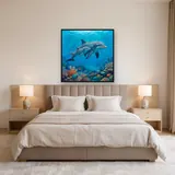Mother and Calf Over Coral Reef – Bedroom
