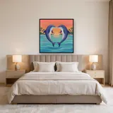 Tropical Sunset Dolphin Heart – Bedroom