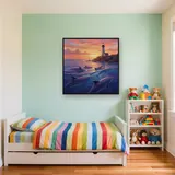 Dawn Lighthouse Dolphin Pod – Kids room