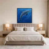 Mandala Dolphin in Deep Blue – Bedroom