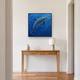 Mandala Dolphin in Deep Blue – Hallway