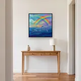 Six Dolphins Beneath a Double Rainbow – Hallway