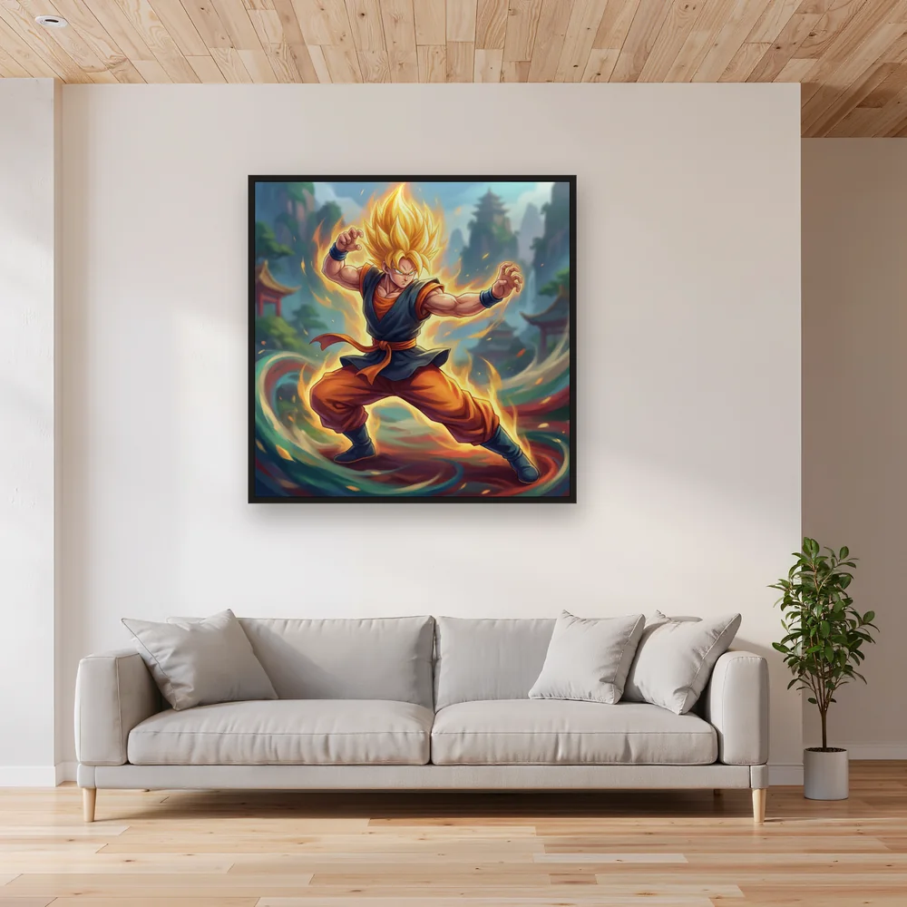 Golden Aura Martial Artist – Living room