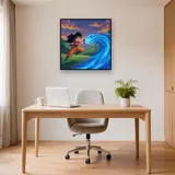 Orange Warrior Blue Energy Wave – Office