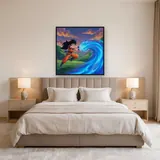 Orange Warrior Blue Energy Wave – Bedroom