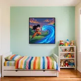Orange Warrior Blue Energy Wave – Kids room
