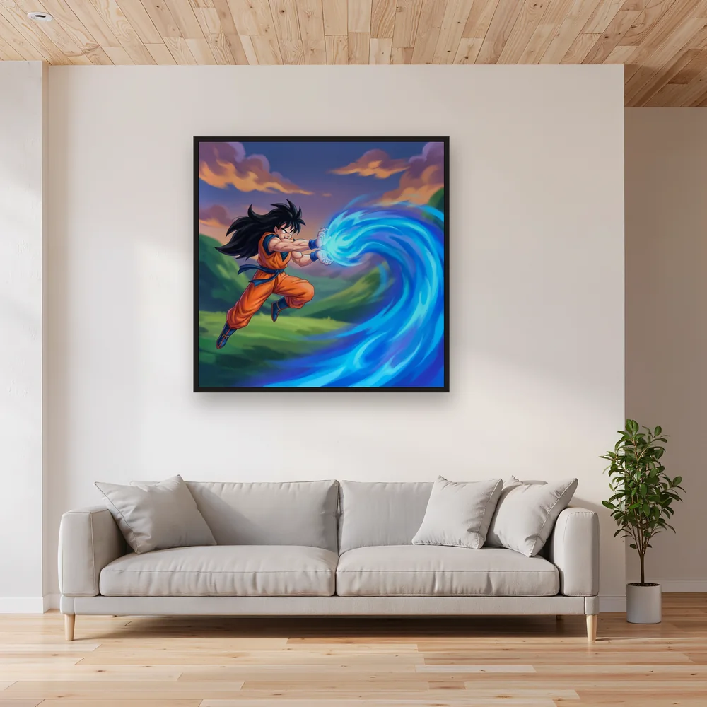 Orange Warrior Blue Energy Wave – Living room