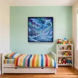 Ice Dragon Over Frozen Castle – Kids room