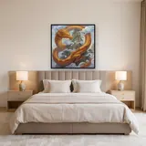 Golden Dragon Among Cloudy Peaks – Bedroom