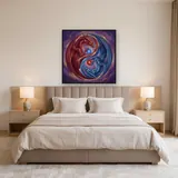 Crimson and Azure Dragons Yin Yang – Bedroom