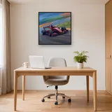 Red Open-Wheel Racer at Speed – Office