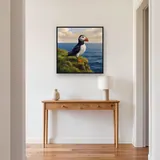 Puffin on a Grassy Cliff – Hallway