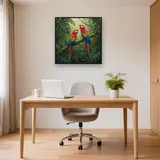 Scarlet Macaw Pair in Jungle – Office