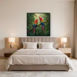 Scarlet Macaw Pair in Jungle – Bedroom