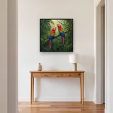 Scarlet Macaw Pair in Jungle – Hallway