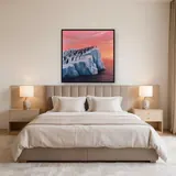 Pinguinkolonie unter rosa Himmel – Schlafzimmer
