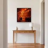 Brave Firefighters Against the Burning Building – Hallway