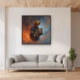 Rescue Through the Smoke – displayed in a living room