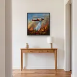Helicopter Water Drop Over Flames – Hallway