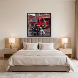 Brave Firefighter with Dalmatian by Fire Truck – Bedroom