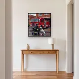 Brave Firefighter with Dalmatian by Fire Truck – Hallway