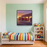 Sunrise Fire Station Trucks Ready – Kids room