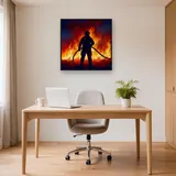 Heroic Firefighter Amid Sparks – Office