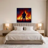 Heroic Firefighter Amid Sparks – Bedroom
