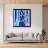 Ice Queen Platinum Braid Snowflakes – displayed in a living room