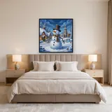 Carrot-Nosed Snowman in Snowy Village – Bedroom