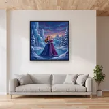 Frozen Princess Sisters Hug – displayed in a living room
