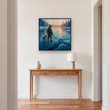 Reindeer and Ice Harvester on Frozen Lake – Hallway