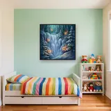 Enchanted Winter Forest Ice Waterfall Spirits – Kids room