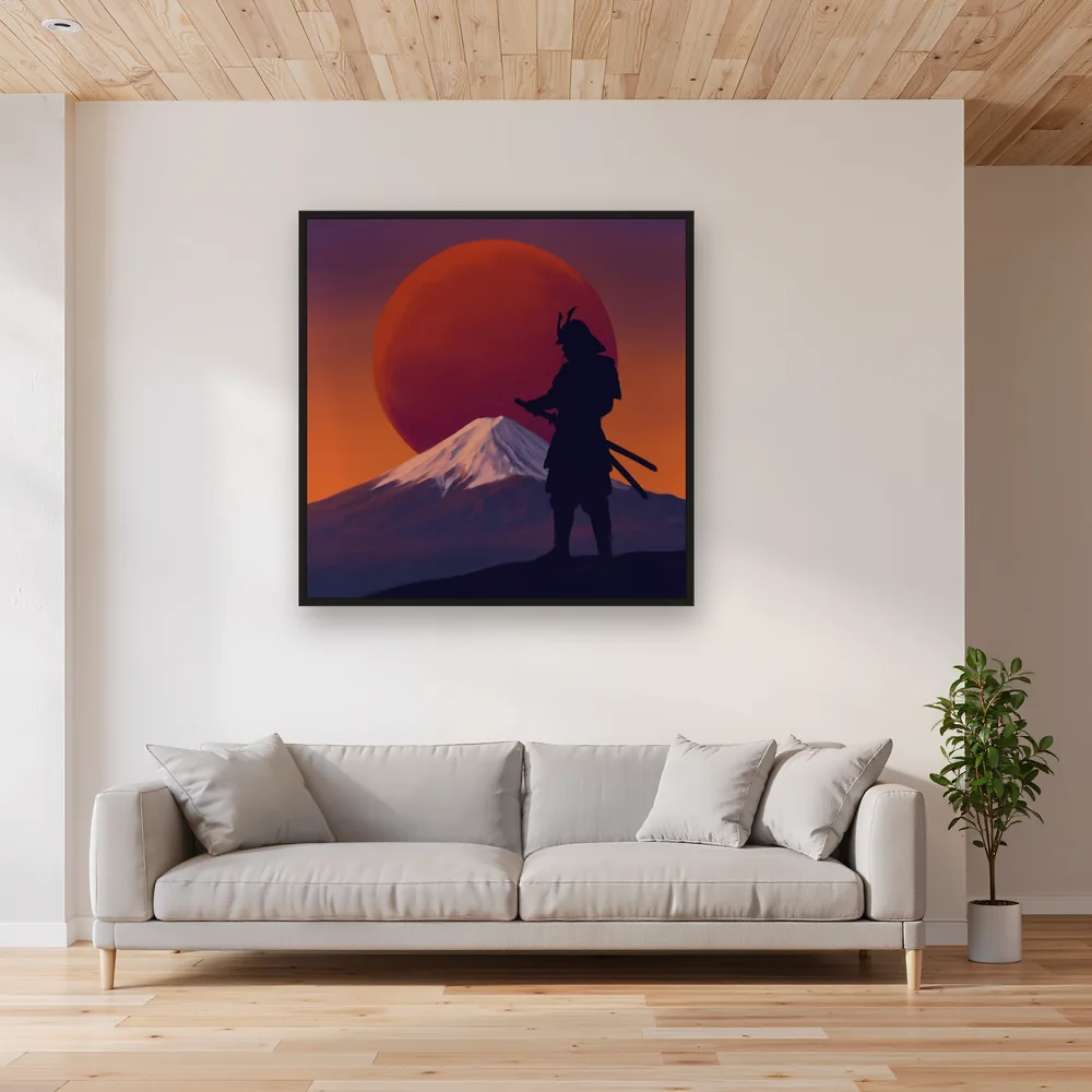 Samurai Before Red Sun and Mount Fuji – Living room