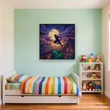 Moonlit Ninja Rooftop Leap – Kids room