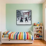 Silent Duel Beneath the Torii – Kids room