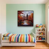 Geisha and Samurai on Autumn Bridge – Kids room