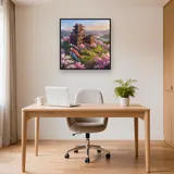 Hilltop Castle with Koi Banners – Office