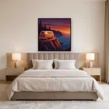 Vintage Camper Van on Sunset Cliff – Bedroom
